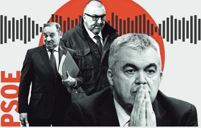 José Luis Ábalos, Koldo García y Santos Cerdán