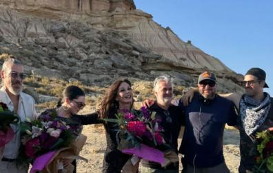 La actriz Catherine Zeta-Jones ha finalizado el rodaje de su nueva serie 'Kill Jackie' en Bardenas