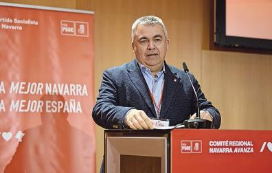 Santos Cerdán, en un comité regional del PSN