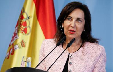 Margarita Robles, en su comparecencia este jueves en Alemania