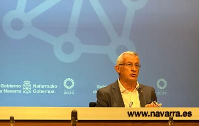 El vicepresidente Félix Taberna, en la rueda de prensa ofrecida este lunes sobre el envío de la documentación del Gobierno a la comisión de investigación del Parlamento