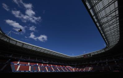 El estadio de El Sadar, poco antes de albergar el Osasuna-Rayo Vallecano del domingo pasado