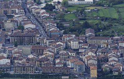 Panorámica del centro urbano de Alsasua.