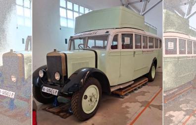 El autobús Hispano Suiza, en su estado actual tras su restauración en 2001