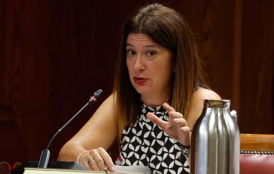 Leire Díez, durante su comparecencia en la comisión de investigación del caso Koldo en el Senado