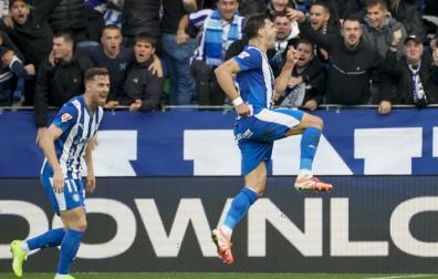 Lucas Boyé celebra el gol anotado ante el Espanyol
