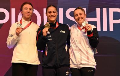 Melania Rodríguez consigue el primer oro para España el Mundial de Trampolín en el Navarra Arena