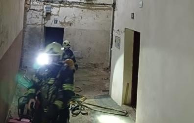 Bomberos, en el lugar de los hechos