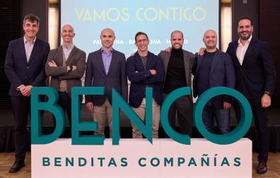 De izda. a dcha., Alejandro Valls, Jordi Mateu, Víctor Eransus, Richard Ochagavía, Óscar Montero, Juan Martínez e Íñigo Alli