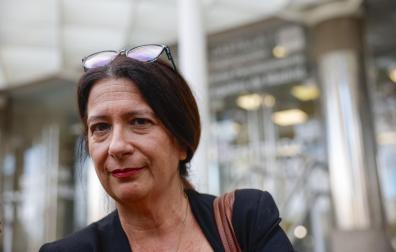 Leire Díez, este lunes a las puertas de los Juzgados de Plaza de Castilla