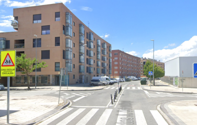 Vista de la calle Santos Ochandategui, en Buztintxuri