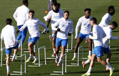Los futbolistas del Real Madrid entrenan este martes 25 de noviembre en Valdebebas /