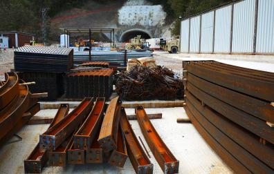 Las cerchas de perfil que se están utilizando en el túnel de Belate