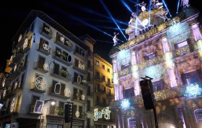 Encendido de las luces navideñas de Pamplona en 2024