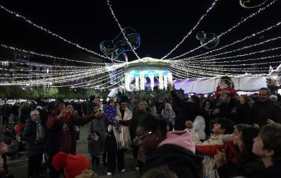 Fotos del encendido de luces de Navidad en Pamplona