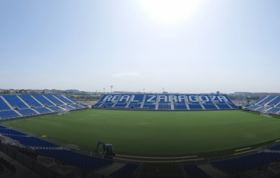 El estadio Ibercaja Zaragoza será el escenario del partido de mañana de Copa. Es modular y tiene capacidad para 20.000 espectadores