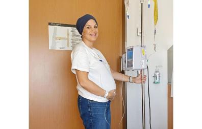 Marina Peralta Mateo, corellana de 35 años, está embarazada de 31 semanas y le diagnosticaron cáncer de mama el pasado agosto.