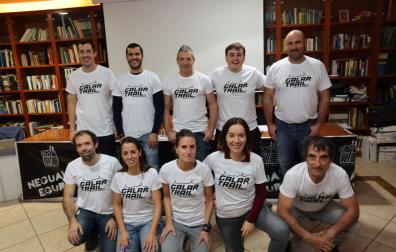 Organizadores y voluntarios presentes este miércoles 10 de diciembre en la presentación de la renovada Galar Trail en Esquíroz
