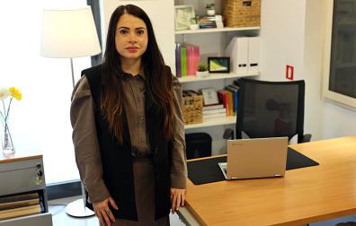 Cindy Johanna García Melo en la consulta de psicología