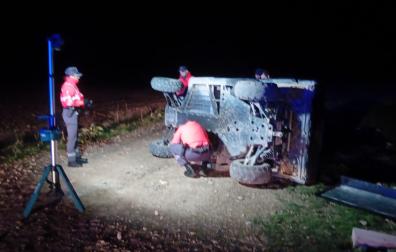La Policía Foral, junto al quad accidentado
