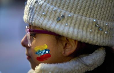 Fotos de la concentración de venezolanos en Pamplona