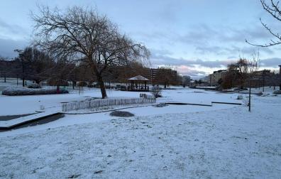Nieve en Pamplona.
