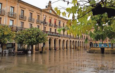 Fachada del Ayuntamiento de Tafalla, cuyo personal pide una negociación “real y efectiva”