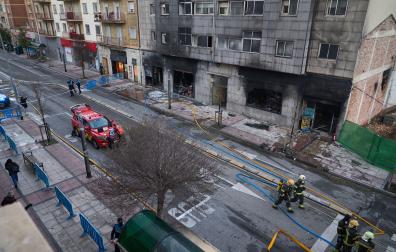 Imagen del edificio siniestrado en noviembre en la avenida Marcelo Celayeta