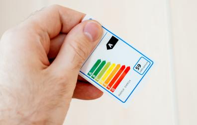 Etiqueta de eficiencia energética utilizada desde 2021 para los electrodomésticos.