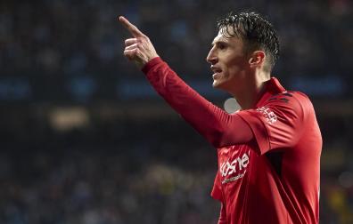 Budimir celebra su gol contra el Celta