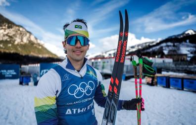 El hispano-brasileño Manex Salsamendi Silva, criado en Isaba y formado en el Pirineos del Roncal, antes de iniciar el Sprint Clásico en sus segundos Juegos Olímpicos