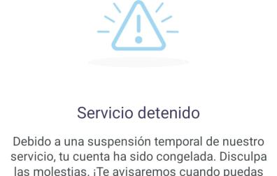 Aviso en la app para los usuarios