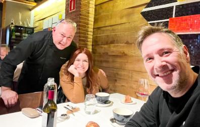 Carlos Latre, en el restaurante asador Bidea 2.