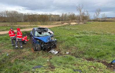 Imagen del estado en el que quedó el vehículo implicado en el accidente