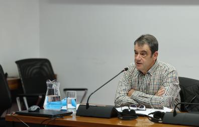Fernando Merino, este miércoles en su comparecencia en la comisión de investigación del Parlamento de Navarra