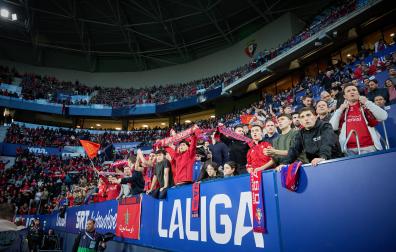 Imagen de la grada de El Sadar durante el Osasuna-Real Madrid el pasado sábado.