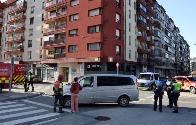 Lugar del atropello, este domingo por la tarde.