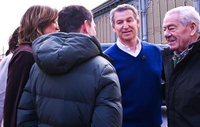 El presidente del Partido Popular, Alberto Núñez Feijóo, asiste a un desayuno con afiliados en Palencia