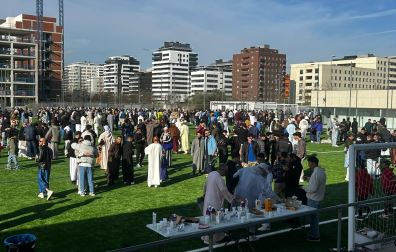 Final del ramadán en el campo de fútbol de Lezkairu