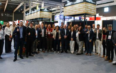 La delegación navarra en Alimentaria, con el consejero Aierdi en el centro
