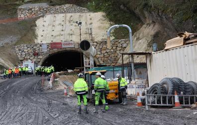 obras del nuevo túnel de Belate.
