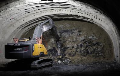 obras del nuevo túnel de Belate.