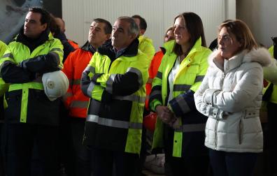 Foto de la visita de autoridades a las obras del nuevo túnel de Belate