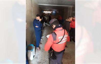 Intervención policial en la bajera de San Jorge