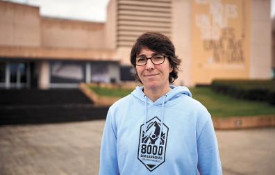 La deportista Vanesa Almeida, en la Universidad de Navarra