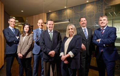 El equipo de Haltia Capital en su sede de la Avenida Baja Navarra de Pamplona