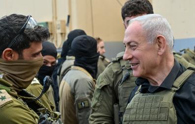 Netanyahu visita a las tropas israelíes al sur del Líbano