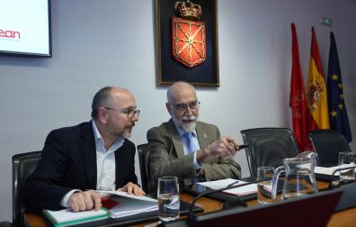Alberto Lafuente, gerente de Bidean, junto al consejero de Salud, Fernando Domínguez