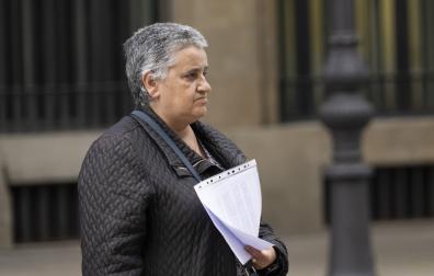 Marta Varela leyó uno de los comunicados