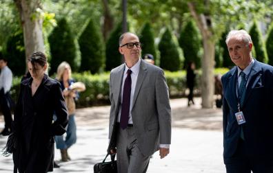 El inspector jefe de la Unidad de Delincuencia Económica y Financiera (UDEF), Manuel Morocho, a su salida de la Audiencia Nacional